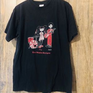The white stripes band tee